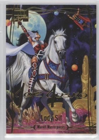 2016 Upper Deck Marvel Masterpieces Base Set - Gold Foil Signature Series #18 Lady Sif