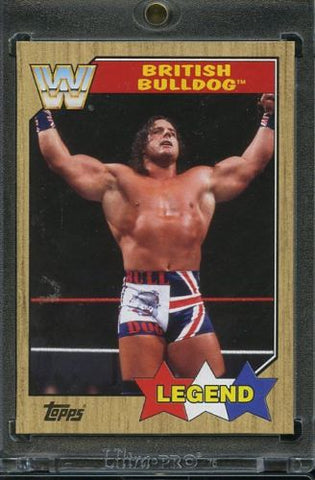 2017 Topps WWE Heritage #1/1 British Bulldog Blank Back