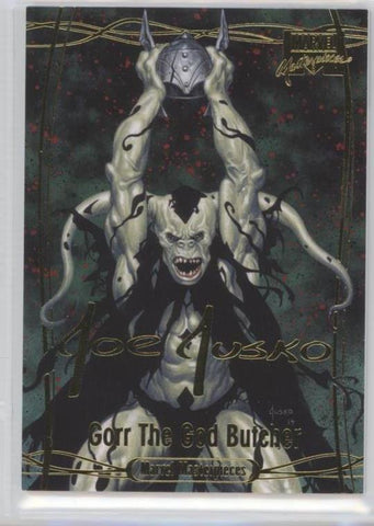 2016 Upper Deck Marvel Masterpieces Base Set - Gold Foil Signature Series #6 Gorr The God Butcher