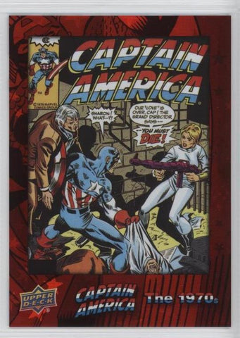 2016 Upper Deck E-Pack Captain America 75th Anniversary Red Foil Parallel DEC-47 #167/175