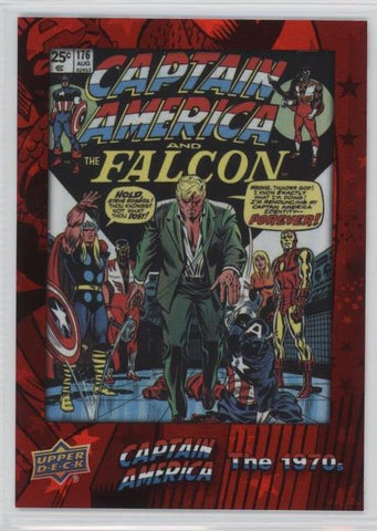 2016 Upper Deck E-Pack Captain America 75th Anniversary Red Foil Parallel DEC-53 #159/175