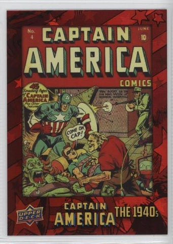 2016 Upper Deck E-Pack Captain America 75th Anniversary Red Foil Parallel DEC-74 #/175