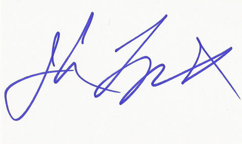 JOHN FOGERTY SIGNED 3x5 INDEX CARD COA AUTHENTIC
