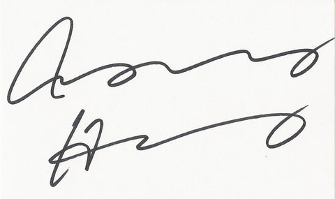 ANTHONY HOPKINS SIGNED 3x5 INDEX CARD COA AUTHENTIC