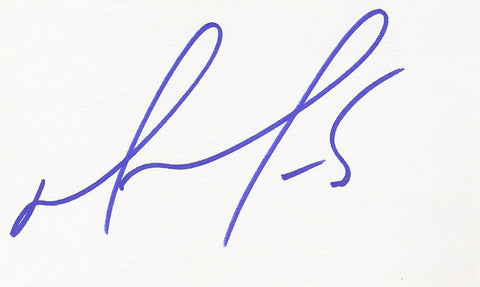 DAVID ORTIZ SIGNED 3x5 INDEX CARD COA AUTHENTIC