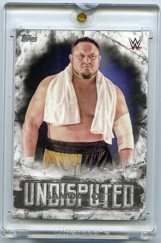 2018 Topps WWE Undisputed #1/1 Samoa Joe Blank Back