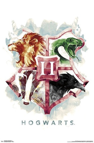 THE WIZARDING WORLD: HARRY POTTER - HOGWARTS ILLUSTRATED HOUSE CREST