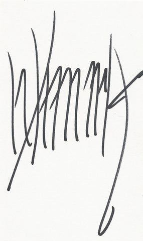 DONALD TRUMP SIGNED 3x5 INDEX CARD COA AUTHENTIC