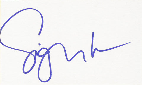 SIGOURNEY WEAVER SIGNED 3x5 INDEX CARD COA AUTHENTIC