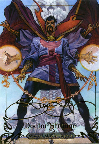 2018 Upper Deck Marvel Masterpieces Base Set - Gold Foil Signature Series #71 Doctor Strange