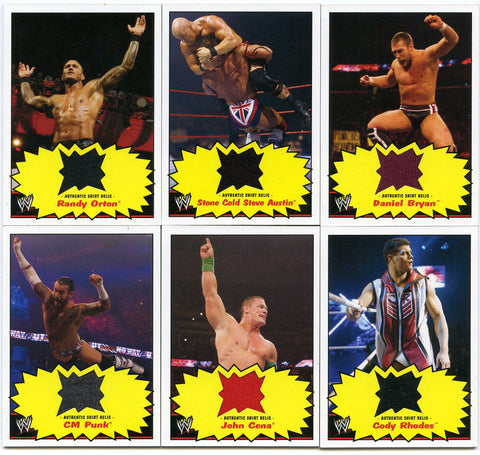 2012 TOPPS WWE HERITAGE AUTHENTIC RELIC SET OF (18) CARDS AUSTIN CENA PUNK
