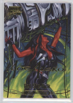 2016 Upper Deck Marvel Masterpieces Base Set - Gold Foil Signature Series #24 Red She-Hulk