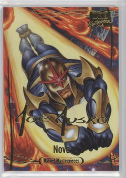 2016 Upper Deck Marvel Masterpieces Base Set - Gold Foil Signature Series #25 Nova