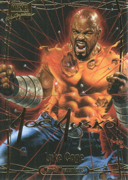 2016 Upper Deck Marvel Masterpieces Base Set - Gold Foil Signature Series #26 Luke Cage