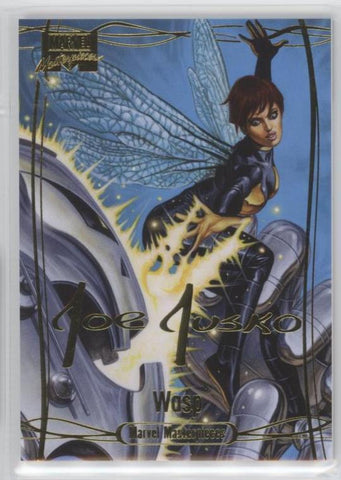 2016 Upper Deck Marvel Masterpieces Base Set - Gold Foil Signature Series #27 Wasp