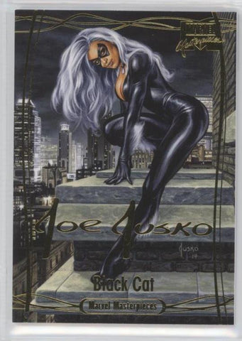 2016 Upper Deck Marvel Masterpieces Base Set - Gold Foil Signature Series #33 Black Cat