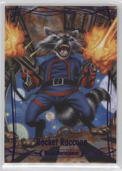 2016 Upper Deck Marvel Masterpieces Base Set - Epic Purple Foil #51 Rocket Raccoon