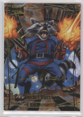 2016 Upper Deck Marvel Masterpieces Base Set - Gold Foil Signature Series #51 Rocket Raccoon