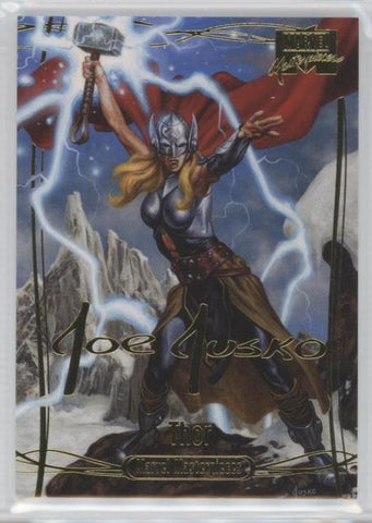 2016 Upper Deck Marvel Masterpieces Base Set - Gold Foil Signature Series #52 Thor