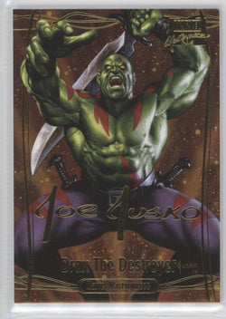 2016 Upper Deck Marvel Masterpieces Base Set - Gold Foil Signature Series #54 Drax the Destroyer