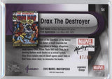 2016 Upper Deck Marvel Masterpieces Base Set - Epic Orange Foil #54 Drax the Destroyer