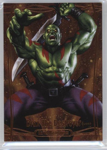 2016 Upper Deck Marvel Masterpieces Base Set - Epic Orange Foil #54 Drax the Destroyer