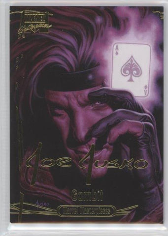 2016 Upper Deck Marvel Masterpieces Base Set - Gold Foil Signature Series #57 Gambit