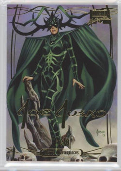 2016 Upper Deck Marvel Masterpieces Base Set - Gold Foil Signature Series #7 Hela