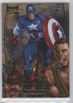 2016 Upper Deck Marvel Masterpieces Base Set - Gold Foil Signature Series #80 Captain America