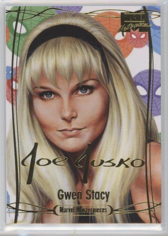 2016 Upper Deck Marvel Masterpieces Base Set - Gold Foil Signature Series #8 Gwen Stacy