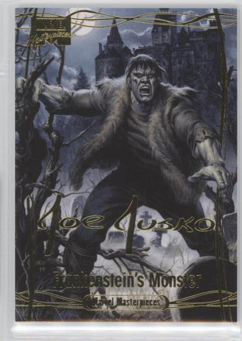 2016 Upper Deck Marvel Masterpieces Base Set - Gold Foil Signature Series #9 Frankenstein's Monster