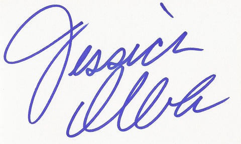 JESSICA ALBA SIGNED 3x5 INDEX CARD COA AUTHENTIC