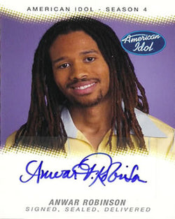 Fleer American Idol Season Four Anwar Robinson Authentic Autograph Card SSD-AR