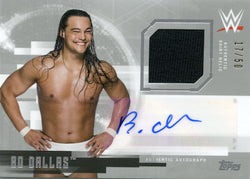 2017 Topps Undisputed WWE Bo Dallas Authentic Shirt Relic Autograph #17/50