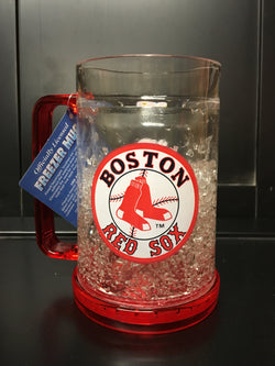 BOSTON RED SOX OFFICIAL MLB 16OZ CRYSTAL FREEZER MUG