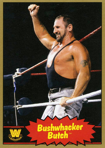 2012 Topps WWE Heritage Bushwhacker Butch Gold Border /10