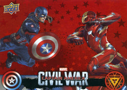 2016 Walmart Upper Deck Captain America Civil War Rare CW50 Red Base Parallel 50