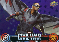 2016 Walmart Upper Deck Captain America Civil War Rare CW6 Blue Base Parallel 6