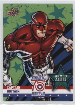 2016 Upper Deck E-Pack Captain America 75th Anniversary Armed Allies Captain Britain #AA-19