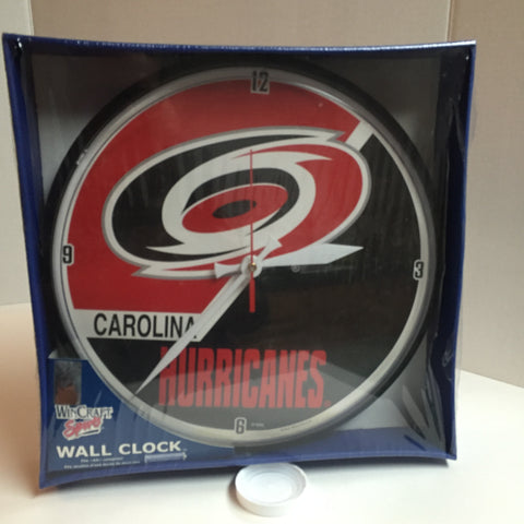 CAROLINA HURRICANES WINCRAFT OFFICIAL NHL ROUND WALL CLOCK