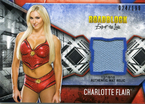 2017 Topps WWE Charlotte Flair Authentic Mat Relic #024/199