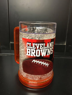 CLEVELAND BROWNS OFFICIAL NFL 16OZ CRYSTAL FREEZER MUG