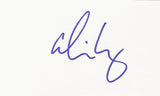 ALICE COOPER SIGNED 3x5 INDEX CARD COA AUTHENTIC