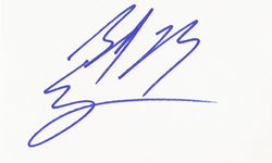 BILLY RAY CYRUS SIGNED 3x5 INDEX CARD COA AUTHENTIC