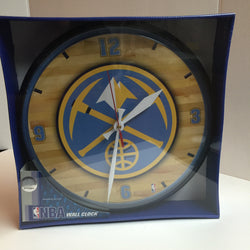 DENVER NUGGETS WINCRAFT OFFICIAL NBA ROUND WALL CLOCK