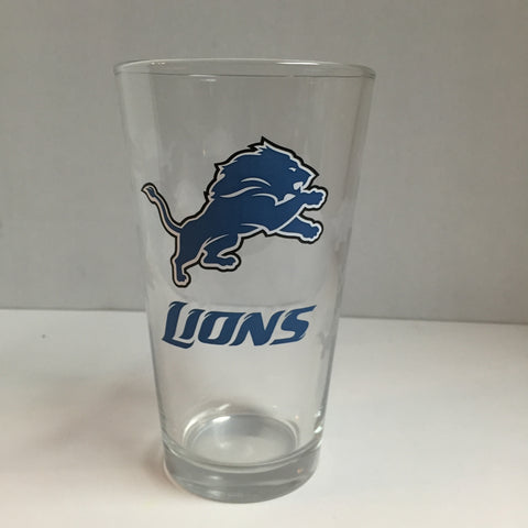 DETROIT LIONS OFFICIAL NFL 16OZ PINT GLASS