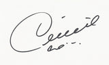 CELINE DION SIGNED 3x5 INDEX CARD COA AUTHENTIC