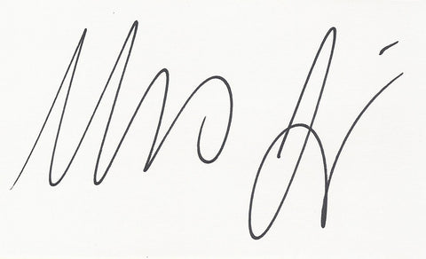 MINNIE DRIVER SIGNED 3x5 INDEX CARD COA AUTHENTIC