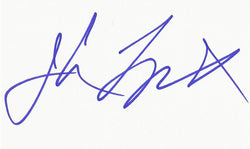 JOHN FOGERTY SIGNED 3x5 INDEX CARD COA AUTHENTIC