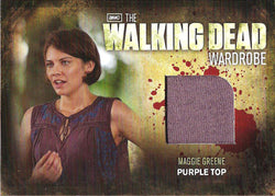 2012 Cryptozoic The Walking Dead Season 2 Wardrobe Maggie Greene Purple Top